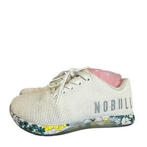Nobull Spring Fling Trainer Shoes Womens Size 8 White Floral CrossFit Sneakers